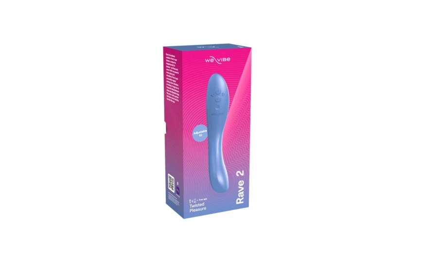 Смарт-вибратор We-Vibe Rave 2 Twisted Pleasure Blue, для точки G и входа во влагалище, 2 мотора фото 8