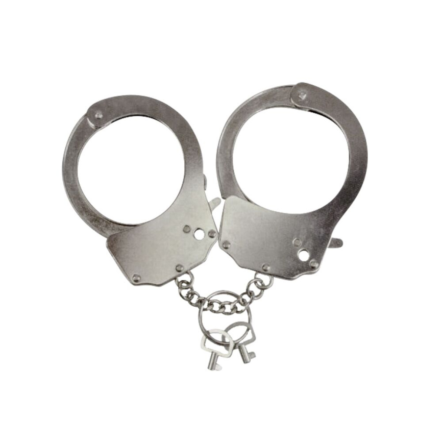 Наручники металеві Adrien Lastic Handcuffs Metallic (поліцейські) фото 1
