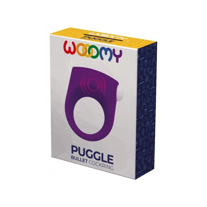 Ерекційне віброкільце Wooomy Puggle, 1 віброрежим, діаметр 3–4,4 см фото 3
