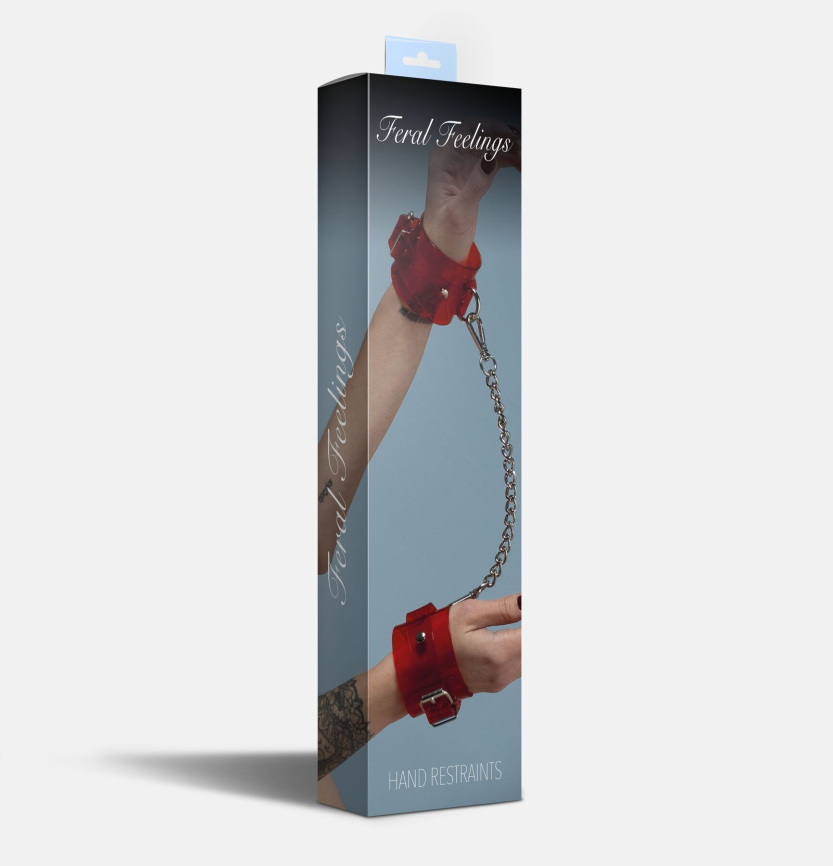 Наручники Feral Feelings - Hand Restraints Red Trasparent фото 2