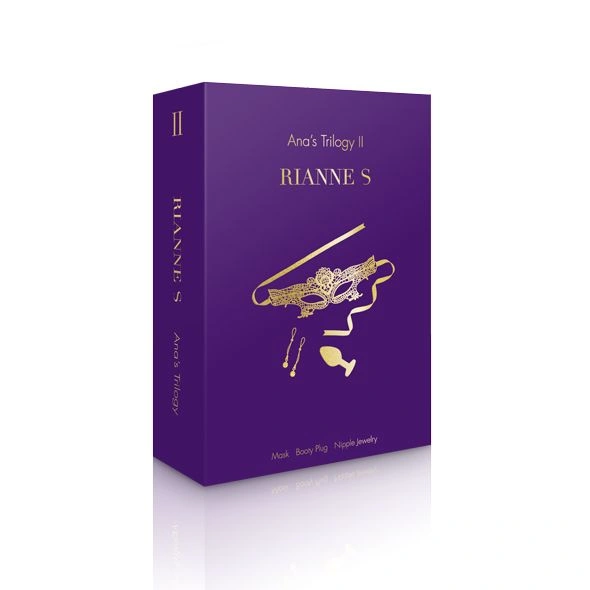 Романтический подарочный набор RIANNE S Ana's Trilogy Set II: пробка 2,7 см, лассо для сосков, маска фото 2