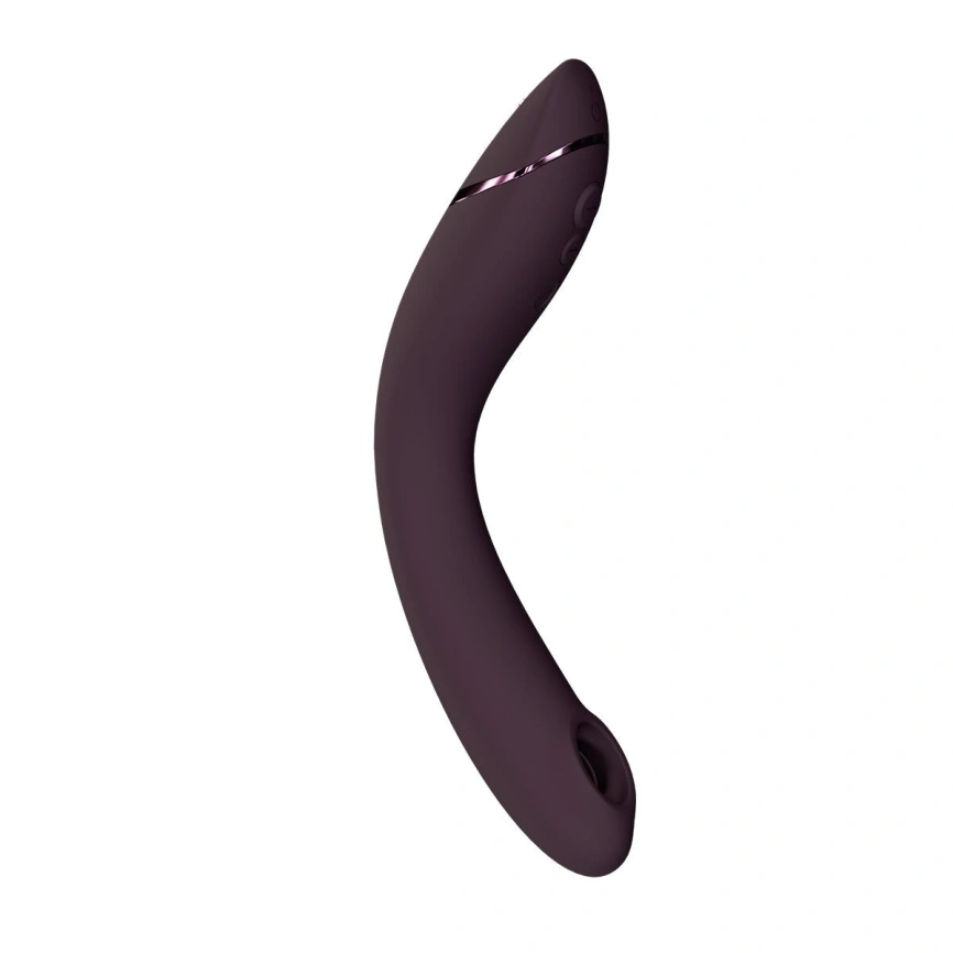 Вакуумный стимулятор для точки G и клитора с вибрацией Womanizer OG Aubergine, 12 уровней, 3 режима фото 1