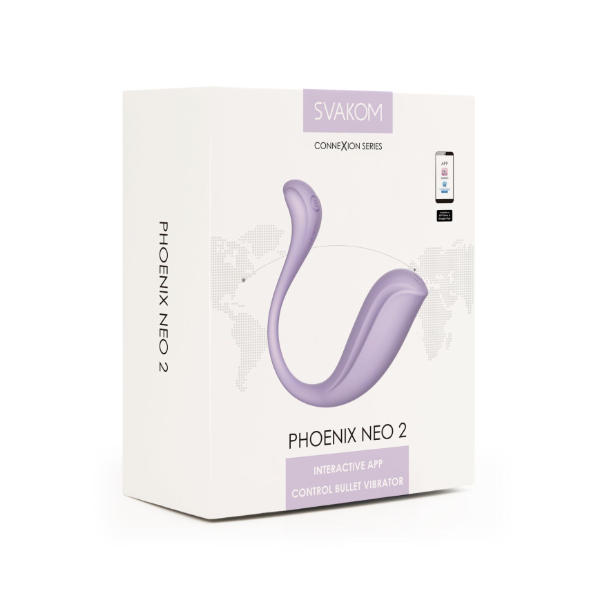 Інтерактивне віброяйце Svakom Phoenix Neo 2 Pastel Lilac, оновлена модель фото 7