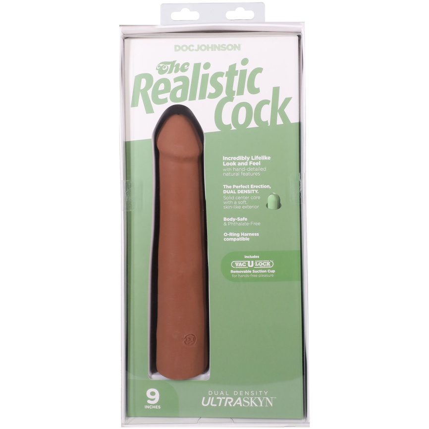 Фалоімітатор Doc Johnson The Realistic Cock ULTRASKYN - 9 Inch Caramel фото 10