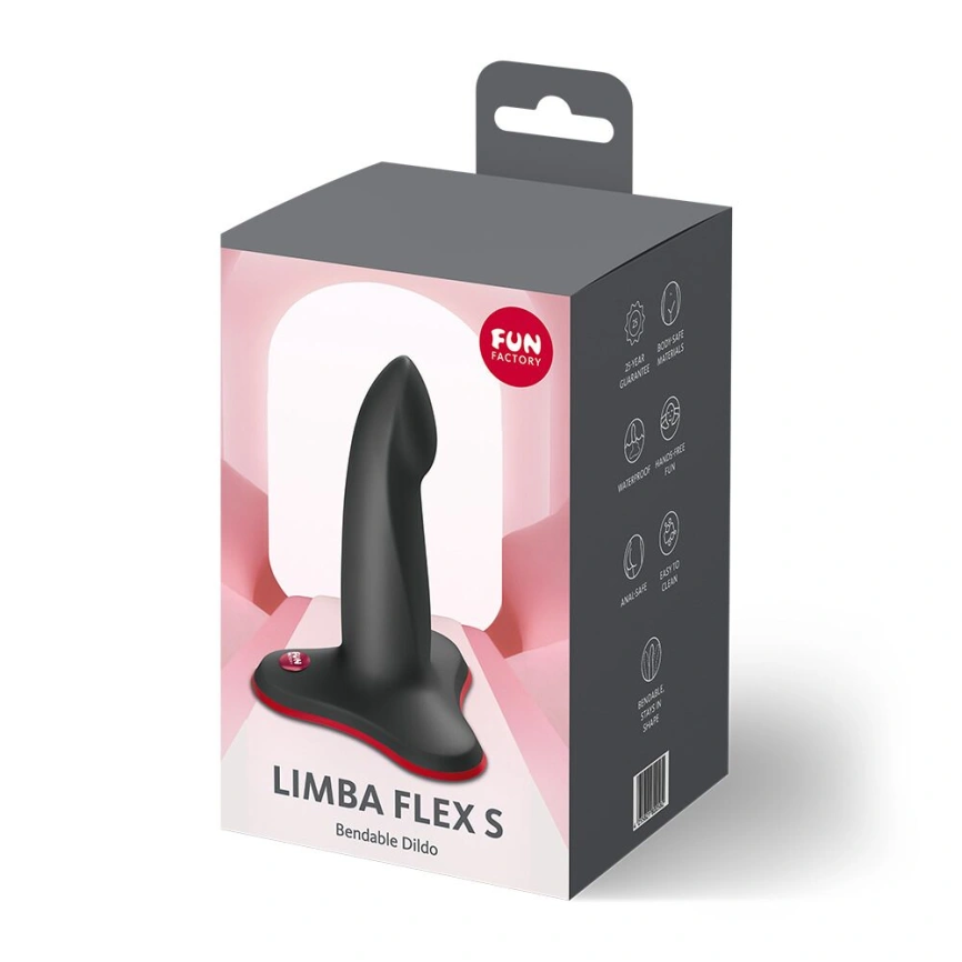 Фаллоимитатор Fun Factory LIMBA FLEX S Black, гибкий, с эффектом памяти, подходит для точки G фото 6