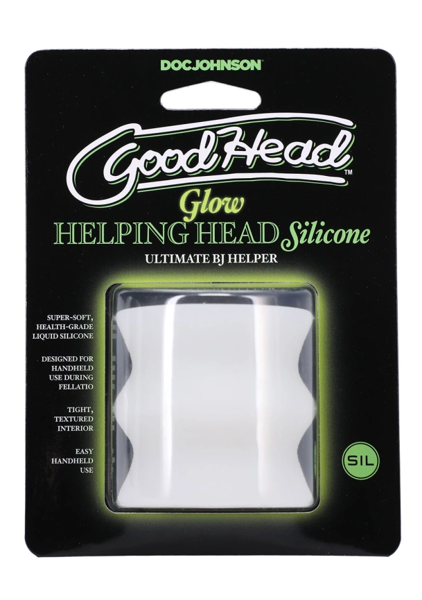 Мастурбатор Doc Johnson GoodHead - Glow Helping Head Silicone фото 4