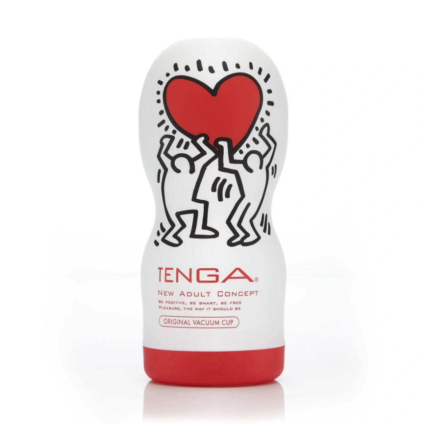 Мастурбатор Tenga Keith Haring Deep Throat Cup (глубокая глотка) с вакуумной стимуляцией фото 1