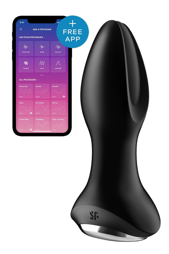 Анальна смарт-вібропробка із перлинним масажем Satisfyer Rotator Plug 2+ Black фото 1