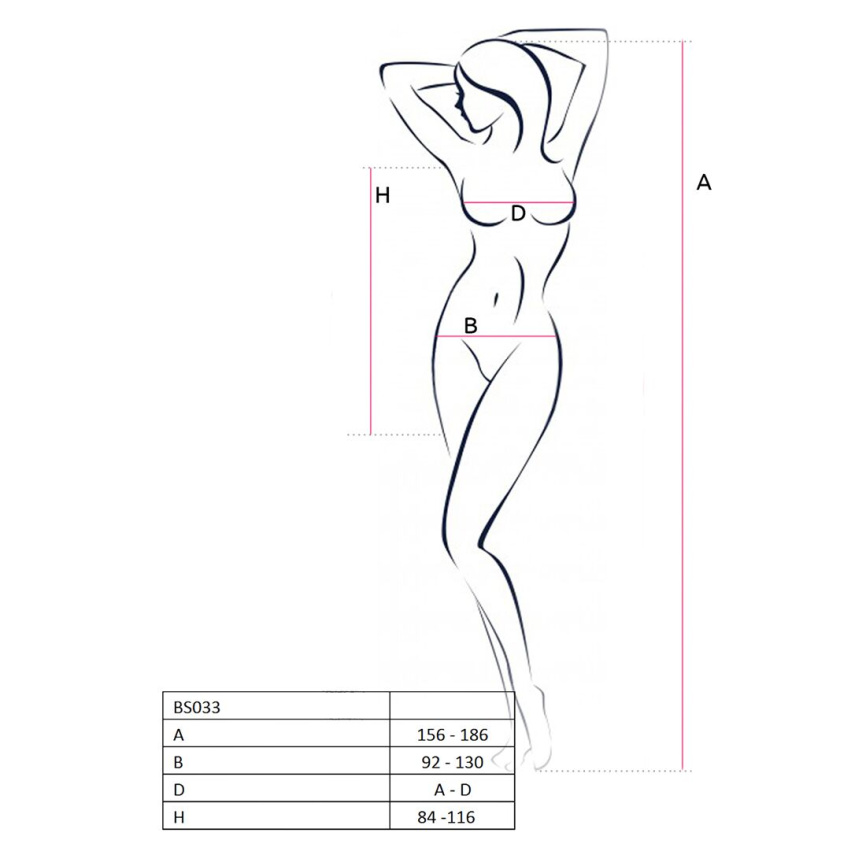 Бодістокінг Passion BS033 white, сукня-сітка на бретелях, прозора фото 4