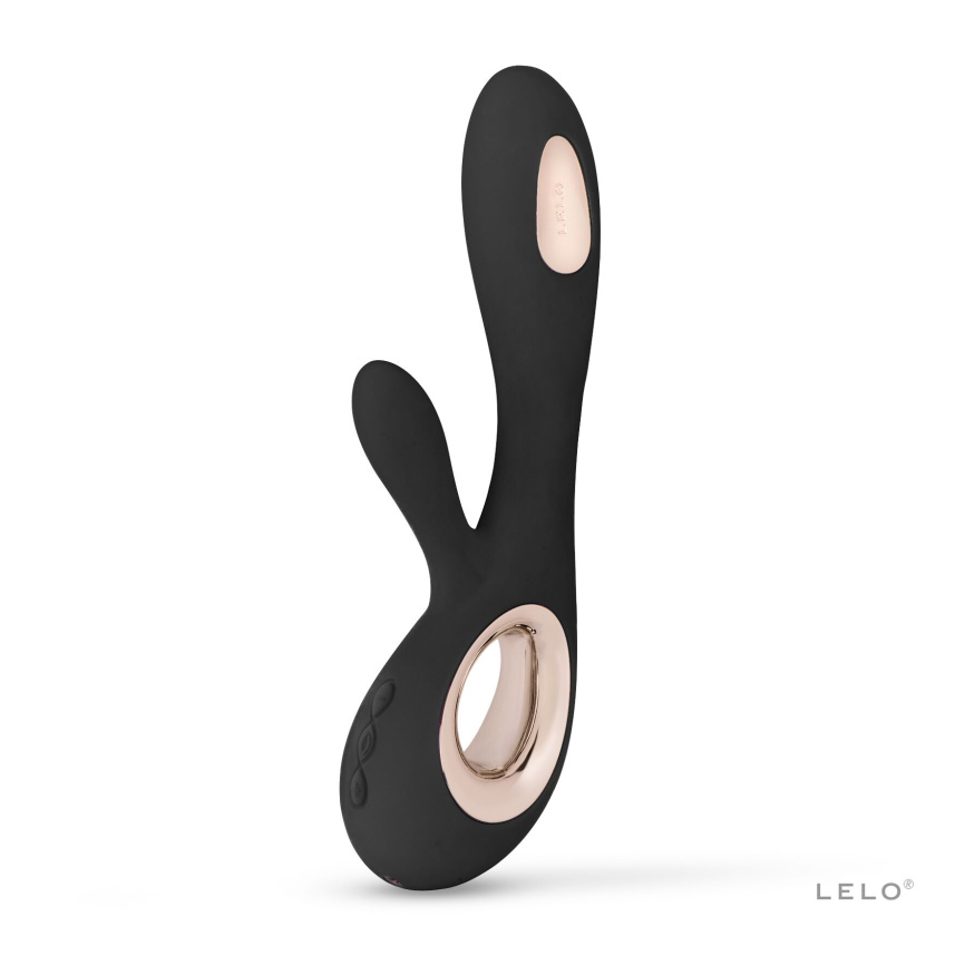 Вібратор-кролик LELO Soraya Wave Black, манливі рухи стовбура фото 1