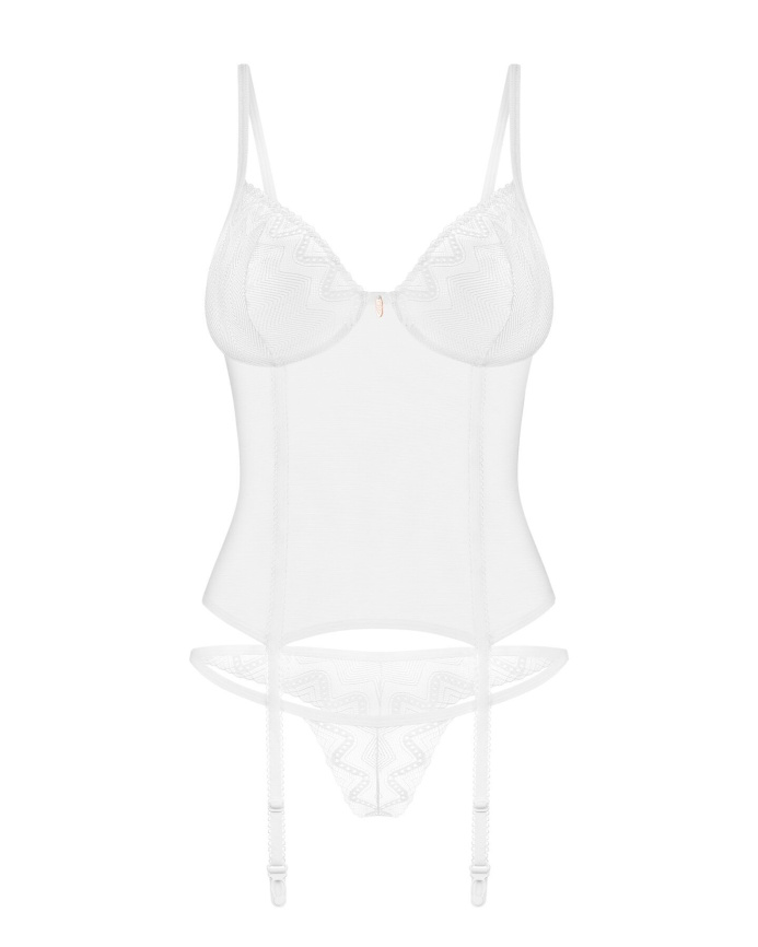 Корсет Obsessive Alissium corset & thong M/L (м'ята упаковка!!!) фото 7