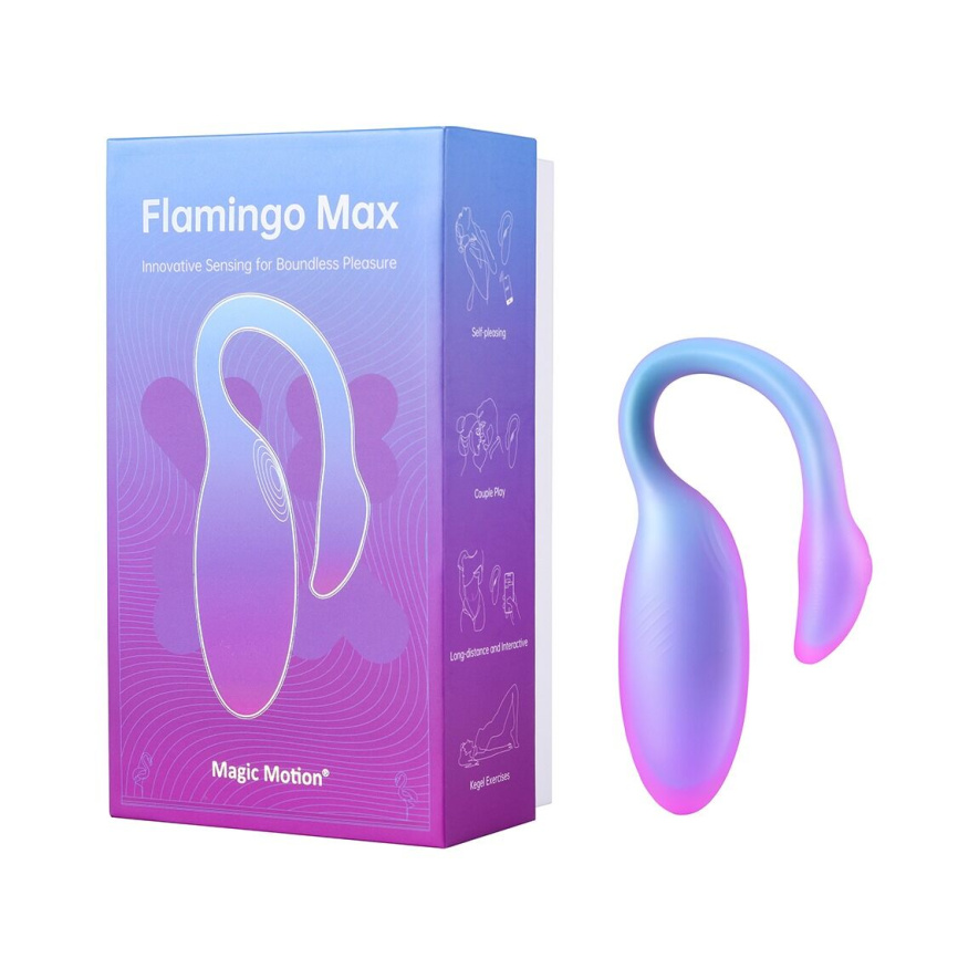 Смарт-віброяйце Magic Motion Flamingo Max Blue 2 в 1: віброяйце та тренажер Кегеля, 10 режимів фото 9