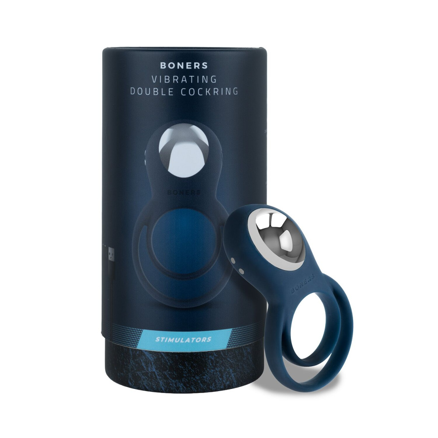 Ерекційне кільце Boners Vibrating Double Cock Ring фото 9