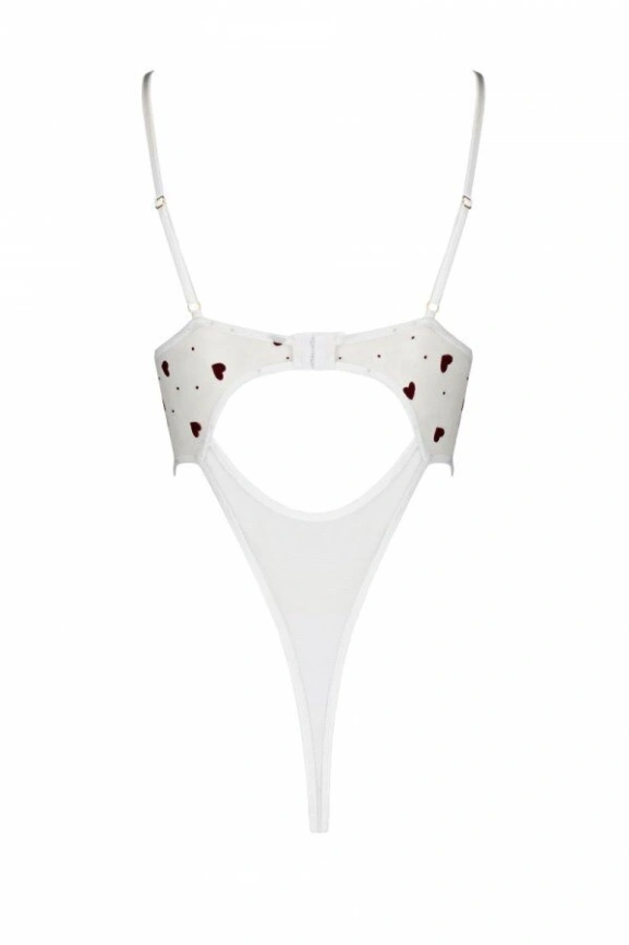 Эротическое боди с рисунком Passion LOVELIA BODY S/M, white фото 6