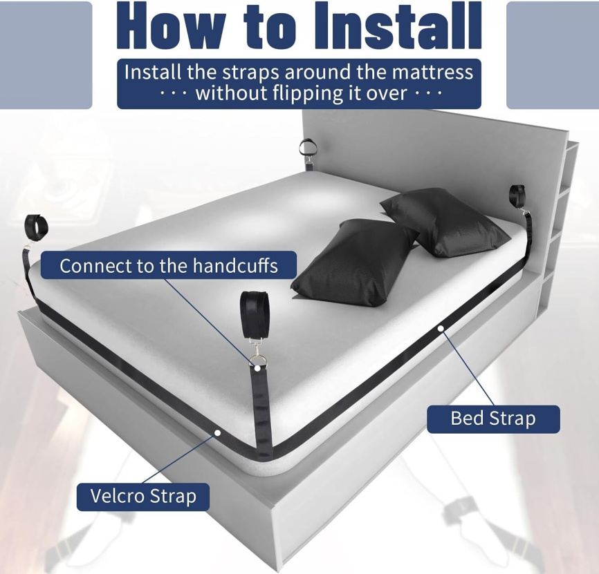 БДСМ-набір LOCKINK YEAHWOW Bed Restraint set фото 5