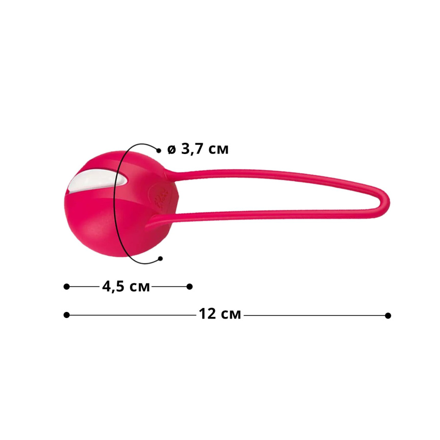 Вагінальна кулька Fun Factory SMARTBALL UNO, червона, одинарна, діаметр 3,6 см фото 2