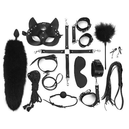 Набір BDSM Art Of Sex – Maxi BDSM Set Leather, 13 предметів, чорний, натуральна шкіра фото 2