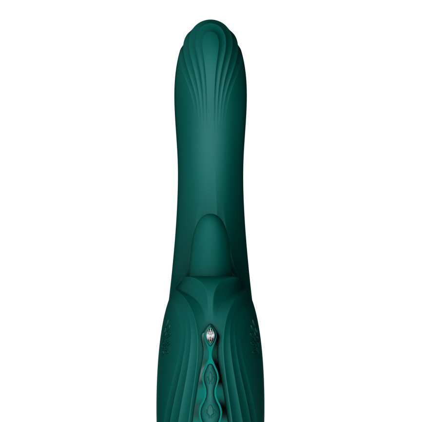 Смарт-вібратор Zalo Ares Turquoise Green, підігрів, 3 мотори, язичок для клітора, стимуляція точки G фото 13