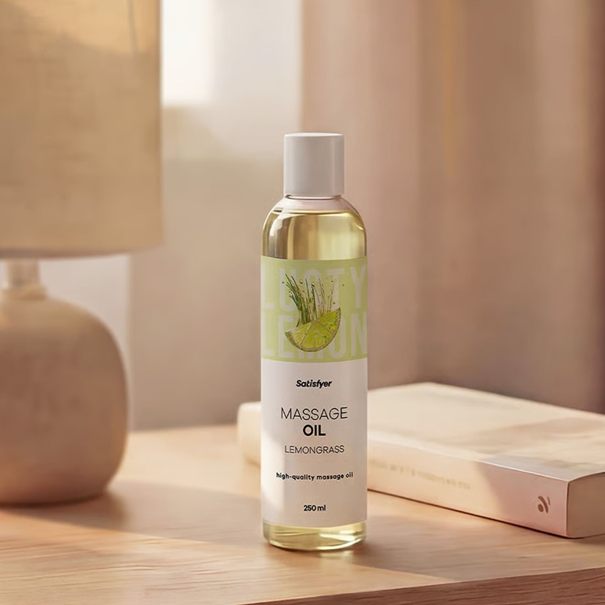 Розпродаж!!! Масажна олія Satisfyer Massage Oil Lemongrass 250 мл (термін 30.04.2027) фото 8