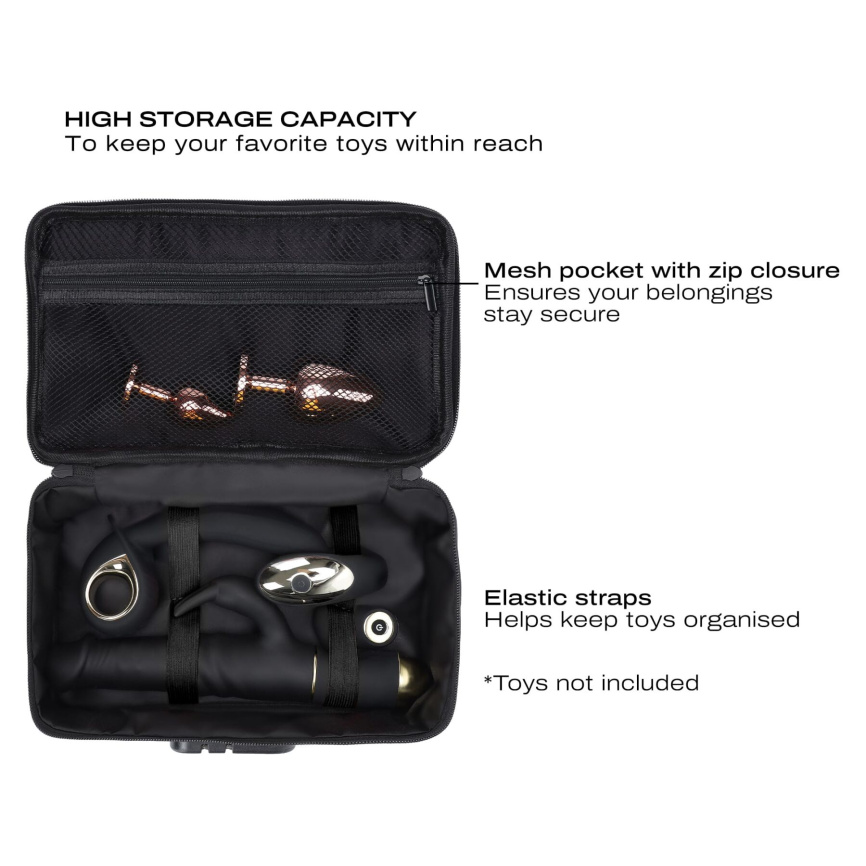 Кейс для іграшок Dorcel DISCREET BOX LUXURY GOLD, кодовий замок, 27×16×7,62 см фото 4