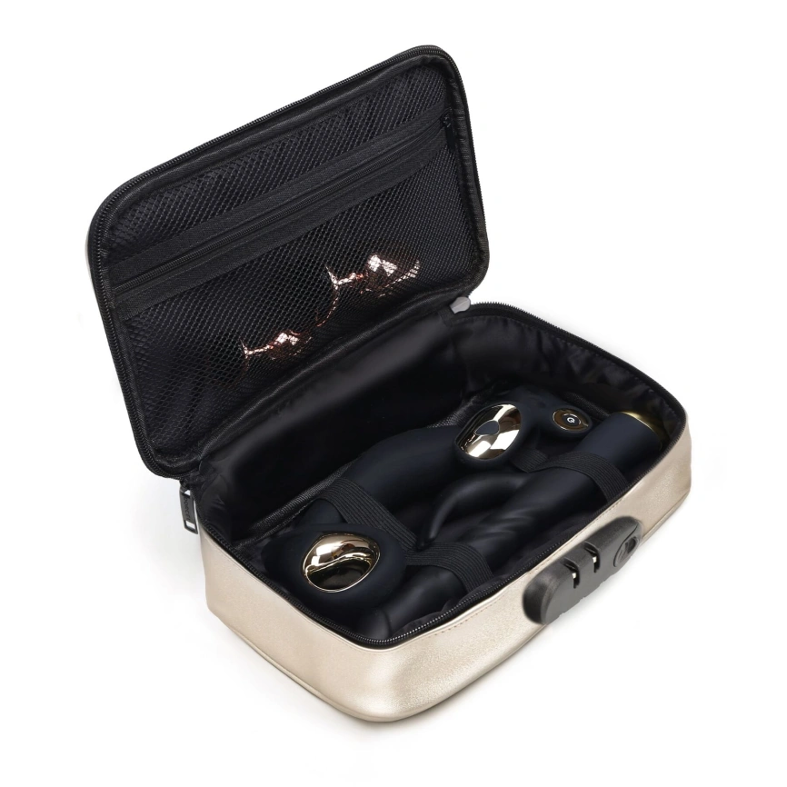 Кейс для игрушек Dorcel DISCREET BOX LUXURY GOLD, кодовый замок, 27×16×7,62 см фото 3