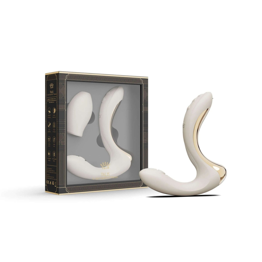 Вібратор-пульсатор з вакуумною насадкою Zalo – Talis G-Spot PulseWave Vibrator Ivory White фото 5