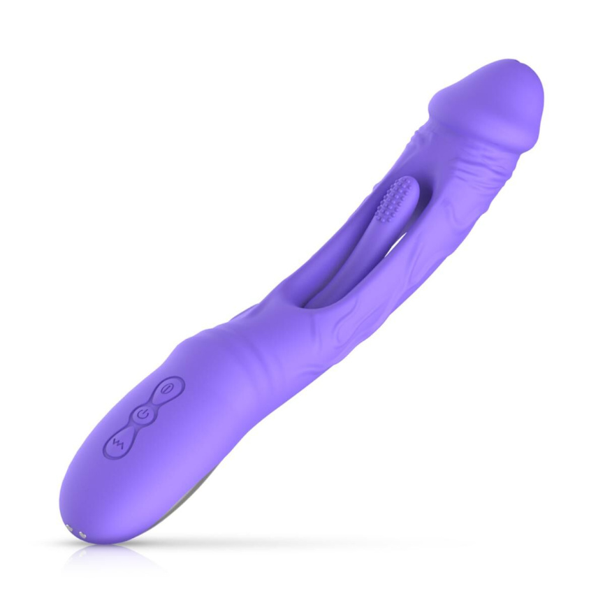 Вібратор Good Vibes Only - Flax Vibrating Dildo with G-Spot Stimulator фото 1