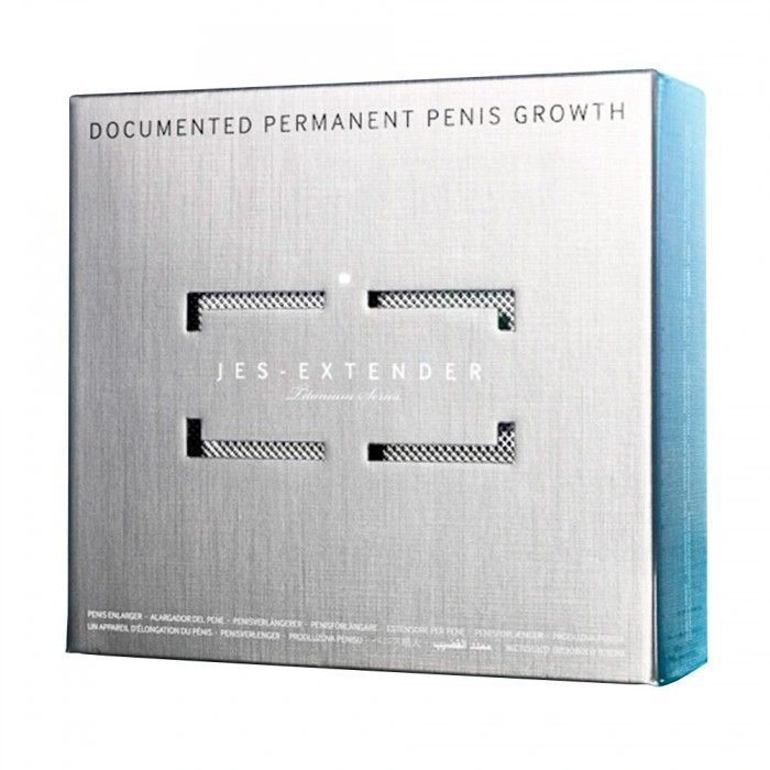 Экстендер для увеличения члена Jes-Extender Titanium, ремешковый, алюминиевый кейс фото 3