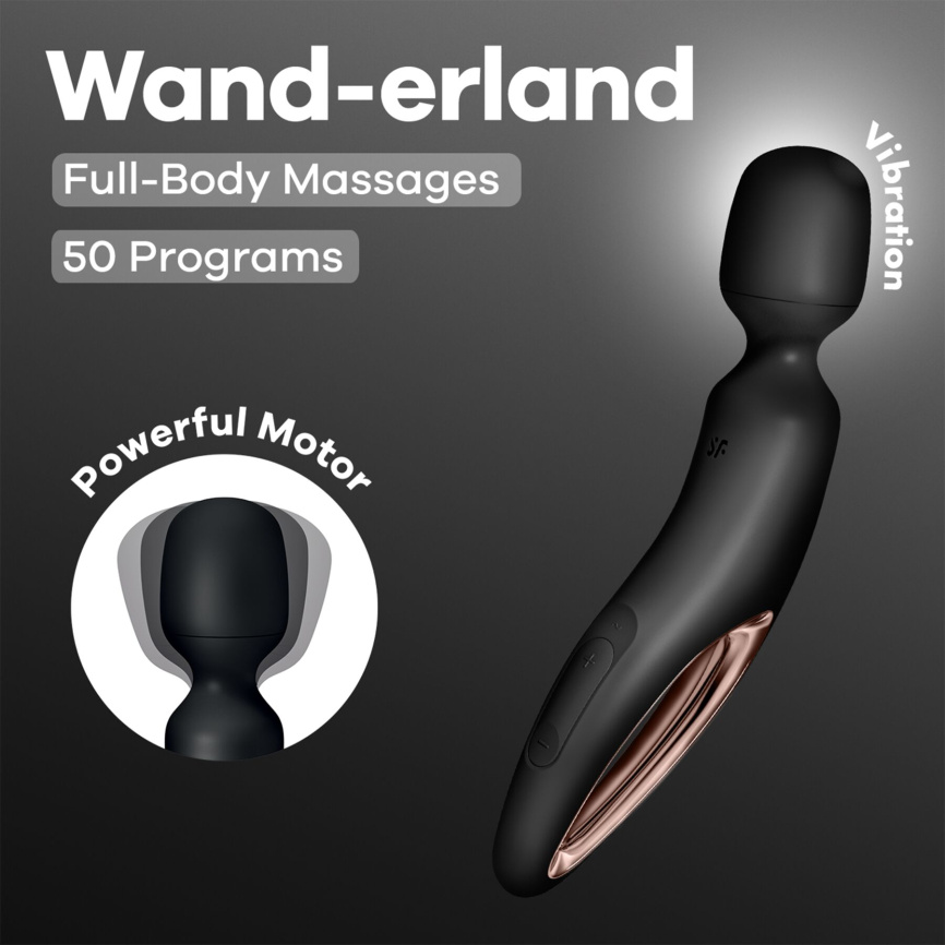 Вібромасажер Satisfyer Wand-erland (Black/Rosegold) фото 6