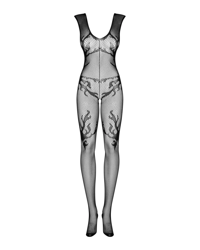 Бодистокинг Obsessive Bodystocking F241, S/M/L, сетка по всему телу, открытые руки, открытая спина фото 3