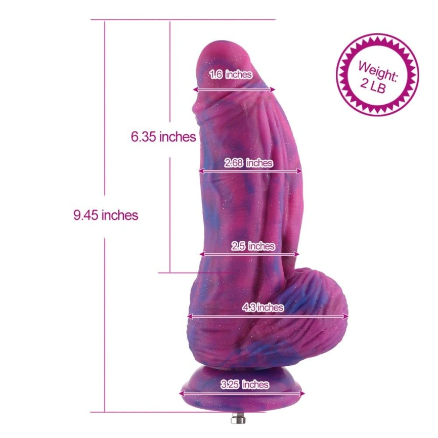 Фаллоимитатор для секс-машин Hismith 9.45" Silicone Fantasy Series Dildo, система крепления KlicLok фото 5