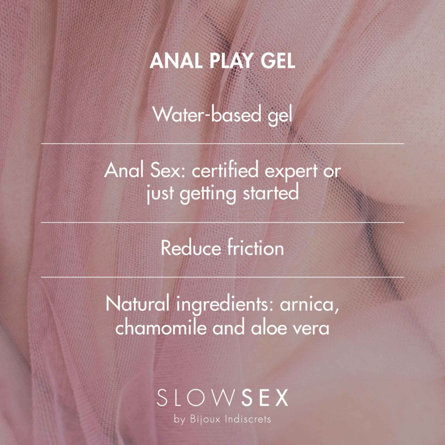 Анальний гель-змазка Bijoux Indiscrets Slow Sex Anal play gel (пом'яті паковання та тюбик!!!) фото 5