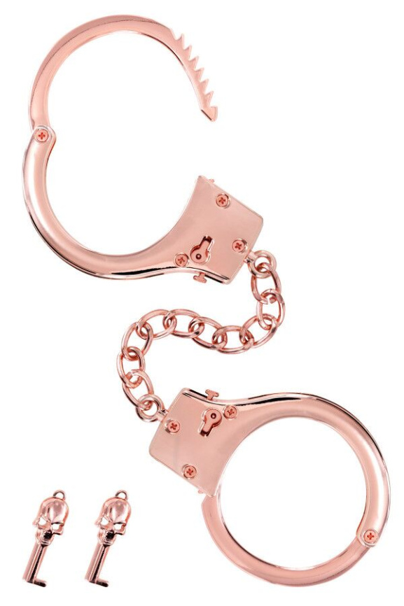 Наручники Fetish Tentation Premium Chick wrist cuffs in rose-gold metal фото 2