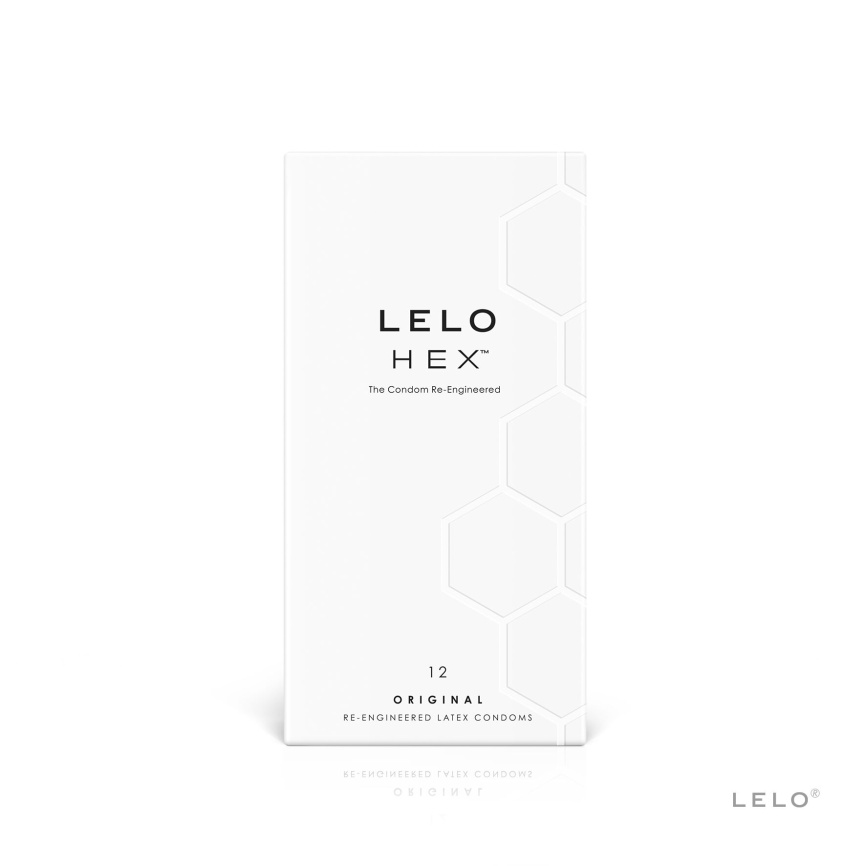 Презервативи LELO HEX Condoms Original 12 Pack, тонкі та суперміцні фото 1