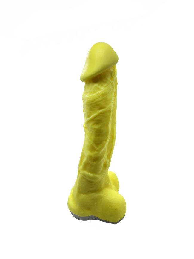 Мило у формі пеніса Чистий Кайф Yellow size XL, крафтове мило-член, натуральне фото 1