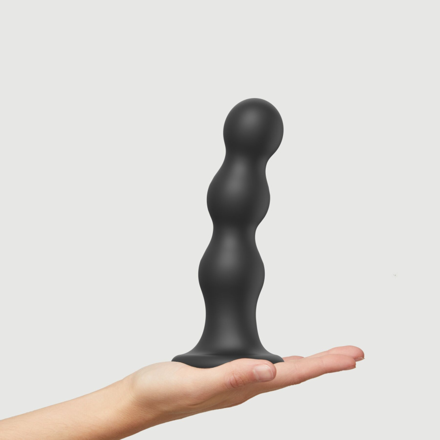 Насадка для страпона Strap-On-Me Dildo Plug Balls Black XL фото 2