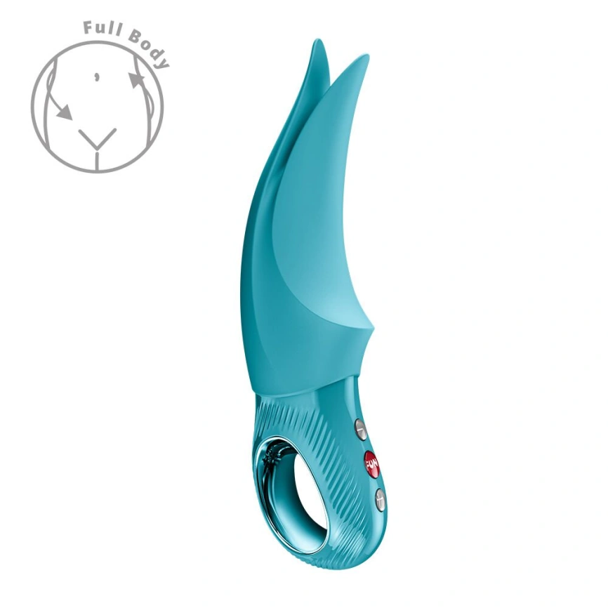 Вибратор для клитора Fun Factory VOLTA Aquamarine, гибкий двойной кончик фото 1