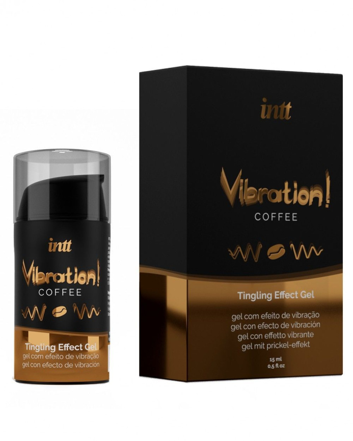 Рідкий вібратор Intt Vibration Coffee (15 мл), густий гель, дуже смачний, діє до 30 хвилин фото 1