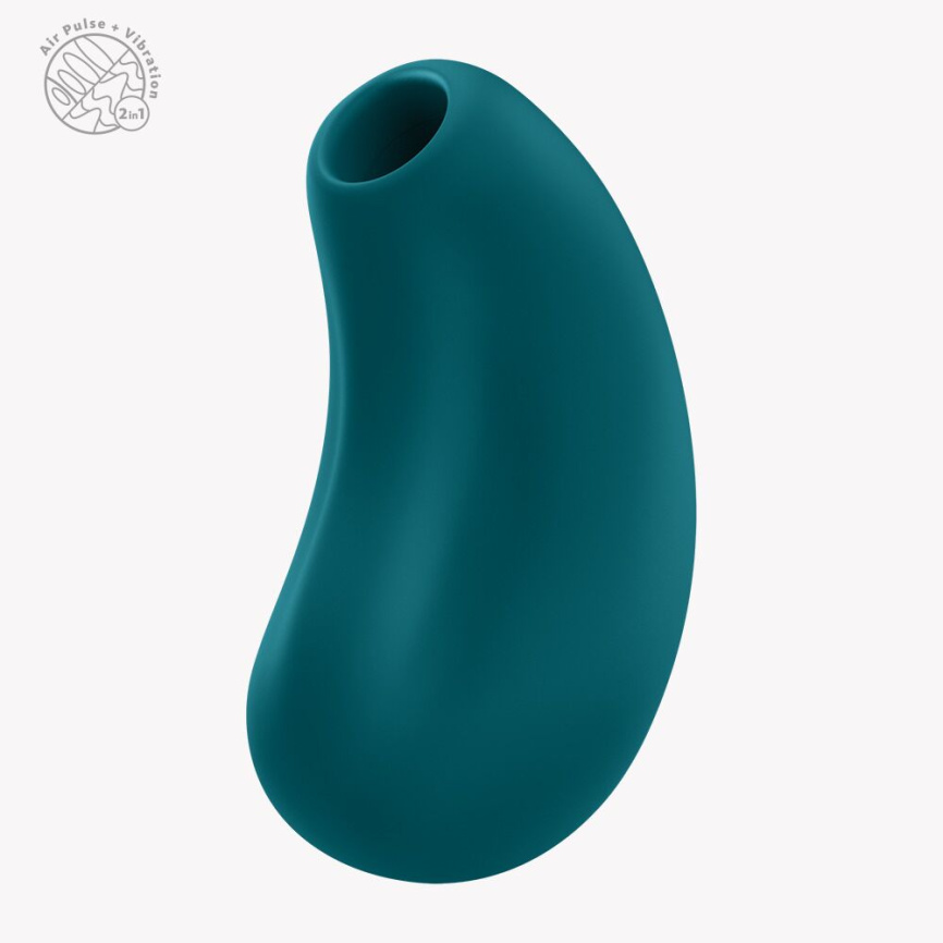 Вакуумний стимулятор з вібрацією Fun Factory Cherie Bottle Green, 11 + 12 режимів роботи, перезаряджуваний фото 4