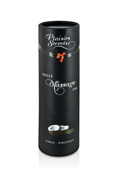 Масажна олія Plaisirs Secrets Coconut (59 мл) з афродизіаками, їстівна, подарункова упаковка фото 3