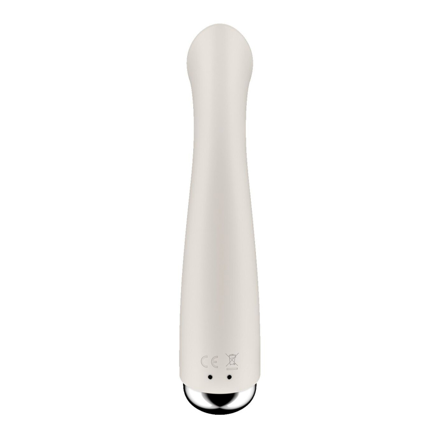 Вібратор з ротацією Satisfyer Spinning G-Spot 1 Beige, плоский майданчик для стимуляції точки G фото 4