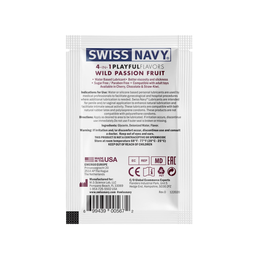 Пробник Swiss Navy  4 in 1 Wild Passion Fruit 5 мл фото 2