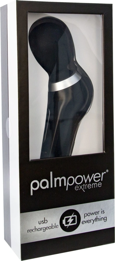 Мощный вибромассажер PalmPower Extreme - Black, 7 режимов, гибкая головка, перезаряжаемый фото 3