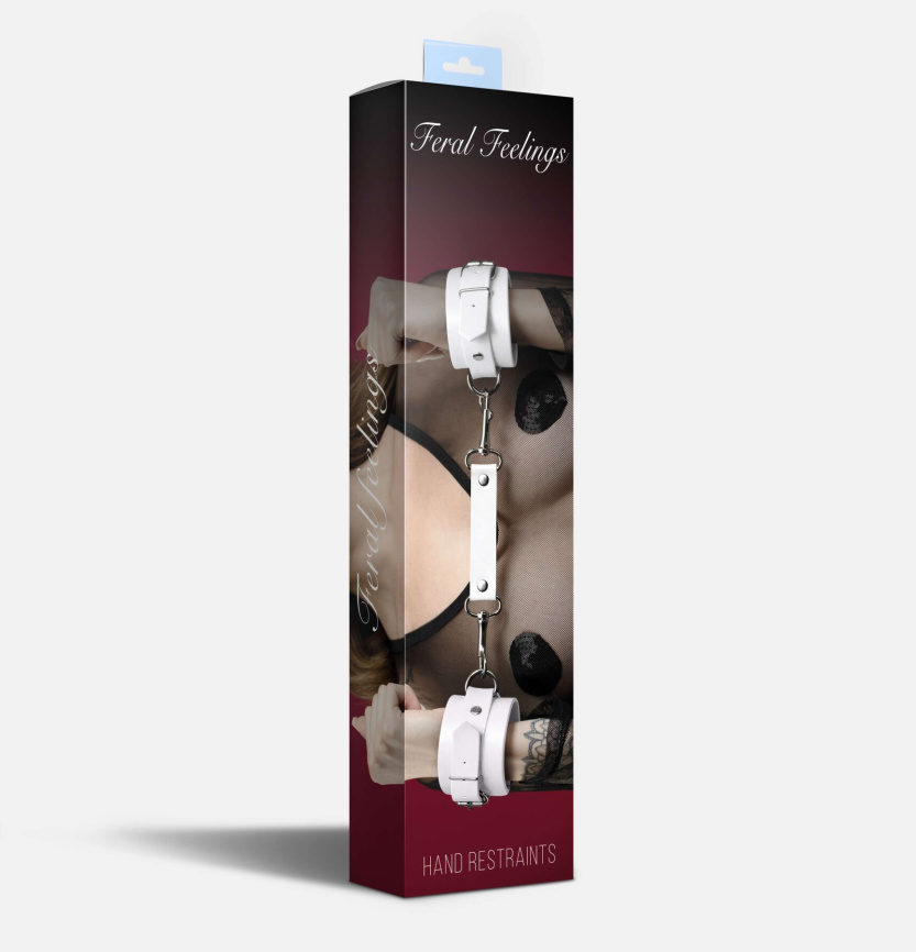 Наручники Feral Feelings - Hand Restraints White, натуральна шкіра фото 2