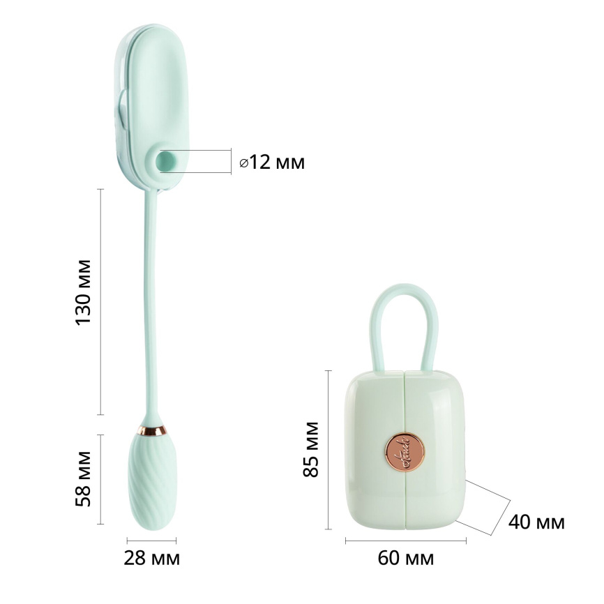 Вакуумний кліторальний стимулятор Otouch Louis Vibrate Teal з віброяйцем, у кейсі фото 11