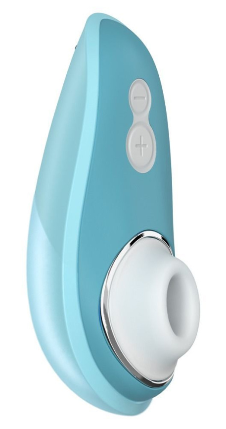 Вакуумний кліторальний стимулятор Womanizer Liberty Blue, магнітна кришка, 2 насадки фото 1