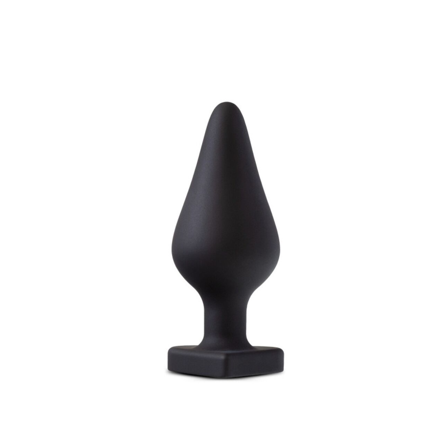 Анальна пробка Blush Temptasia – Fuck Me Anal Plug – Black, основа у вигляді сердечка фото 1