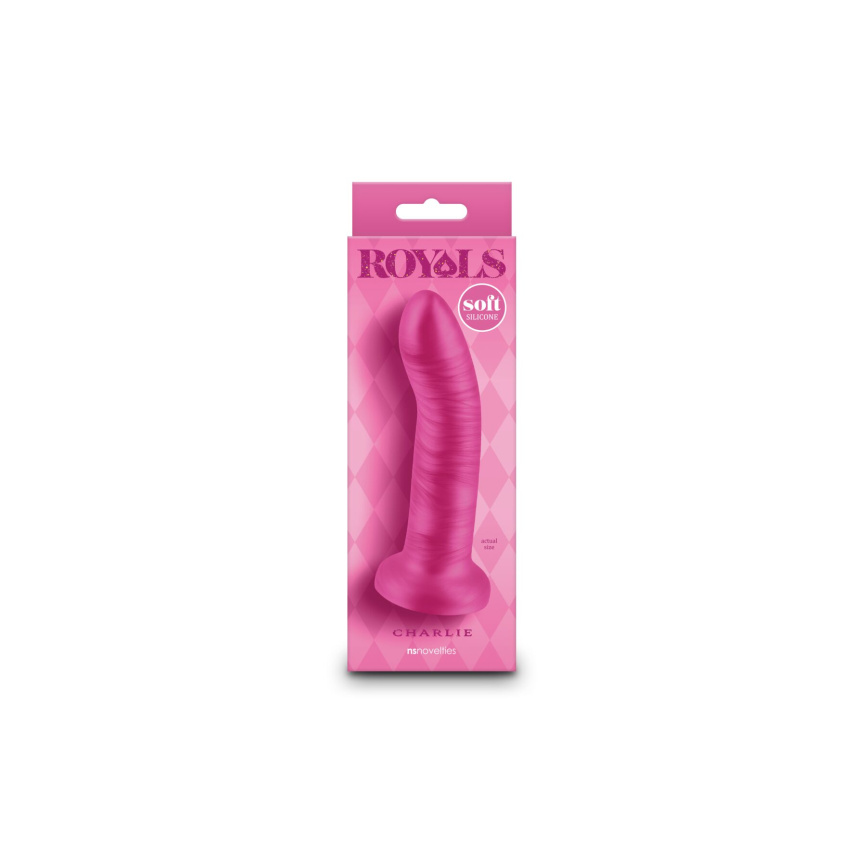 Дилдо NS Novelties Royals - 5" Charlie - Metallic Pink фото 4