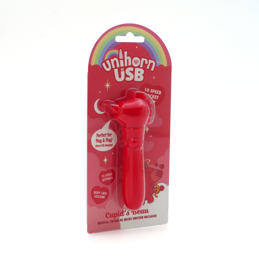 Вібратор-єдиноріжка Unihorn USB Bullet – Cupid's Beau, віброкуля, USB-зарядка, 10 режимів фото 4