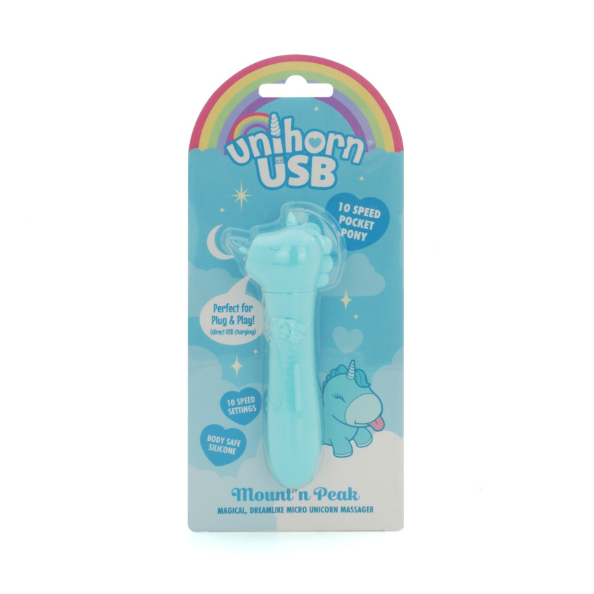 Вібратор-єдиноріжка Unihorn USB Bullet – Mount'n Peak, віброкуля, USB-зарядка, 10 режимів фото 6
